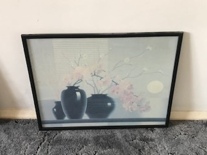 Vase Picture x 2 in Black Frames