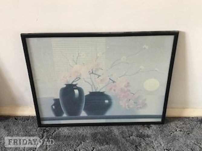 Vase Picture x 2 in Black Frames