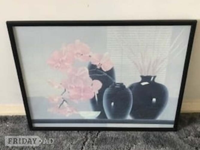 Vase Picture x 2 in Black Frames in Burgess Hill