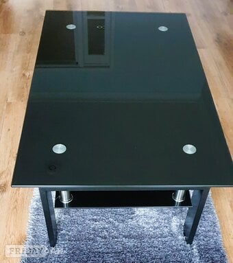 High gloss coffee table, black