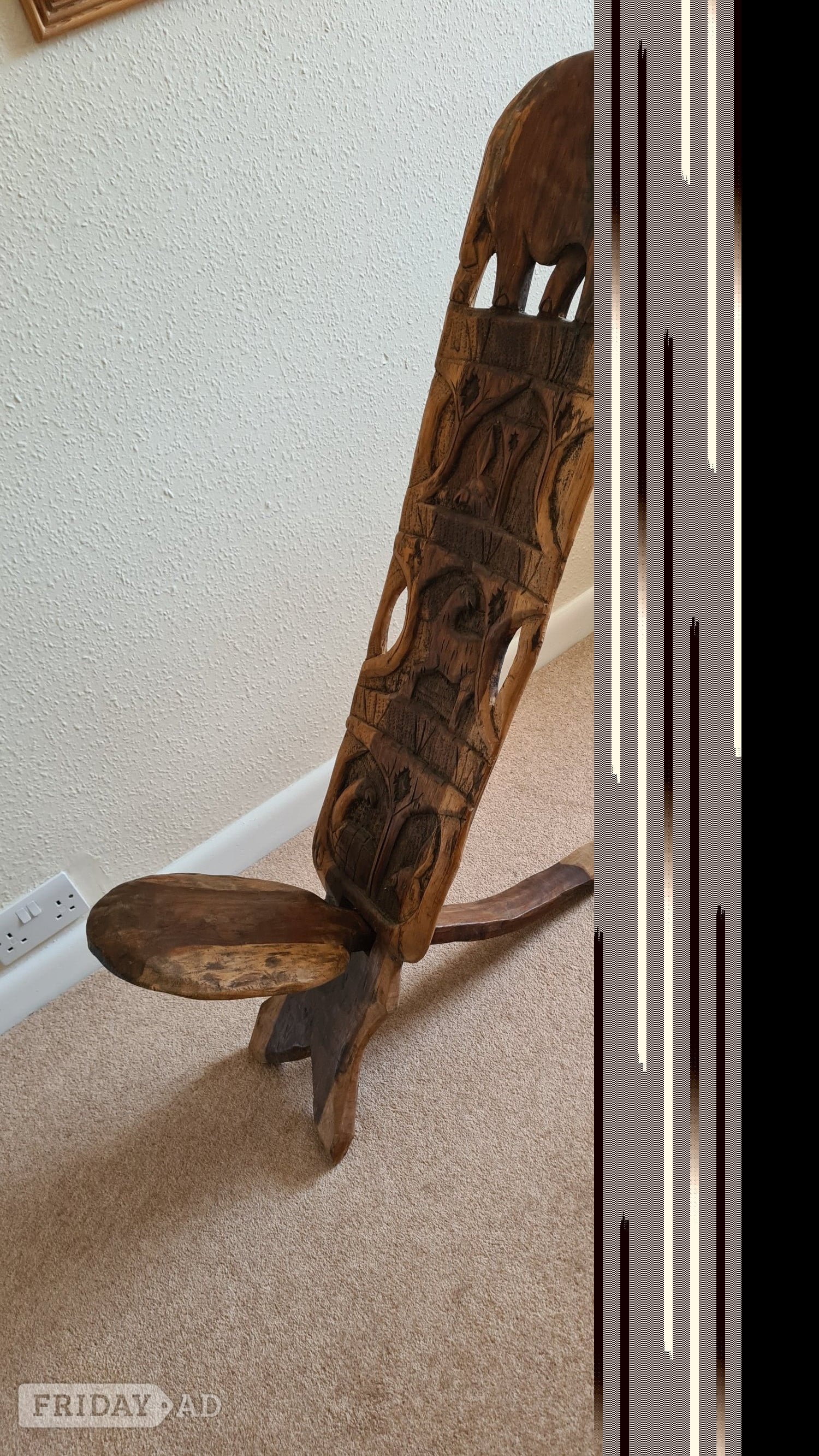 Carved Africa Wood Birthing Chair - DELIVERY AVAILABLE in Brighton