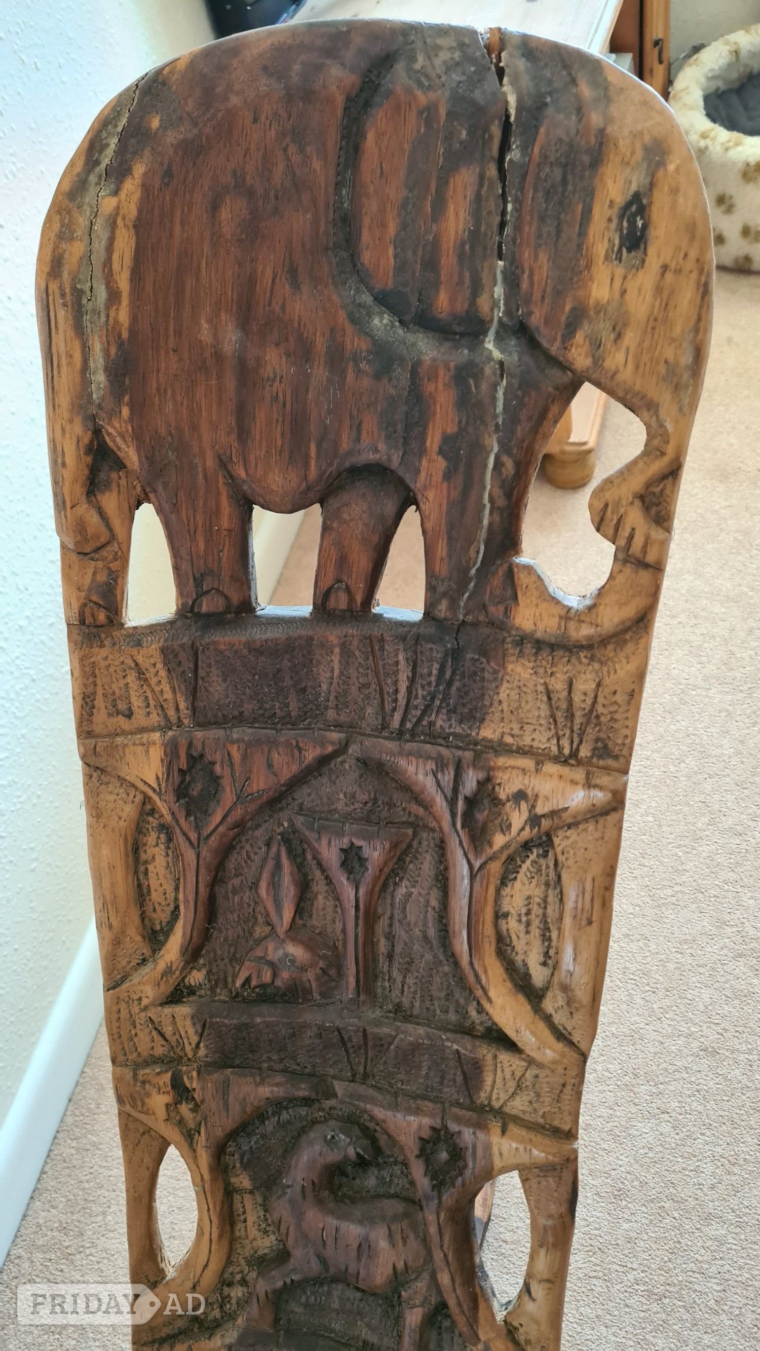 Carved Africa Wood Birthing Chair - DELIVERY AVAILABLE
