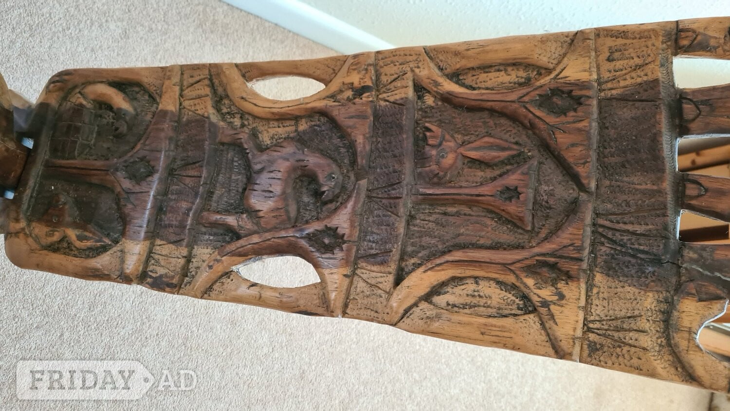Brighton Carved Africa Wood Birthing Chair - DELIVERY AVAILABLE