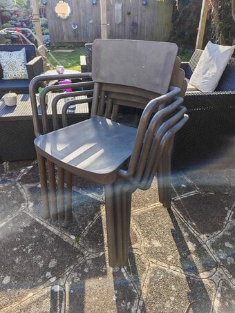 4 Lisboa polypropylene chairs with arms