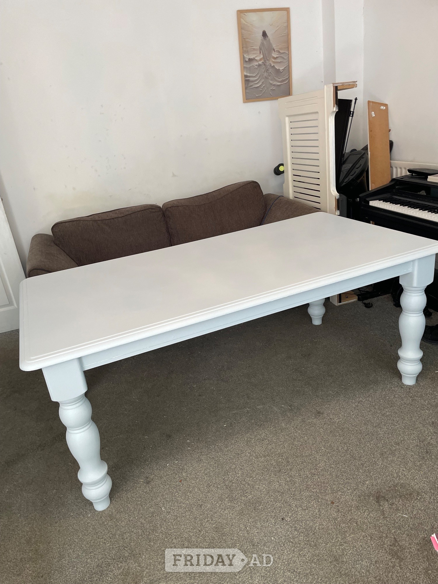 Kitchen table large 8 seater & 6 chairs in Storrington