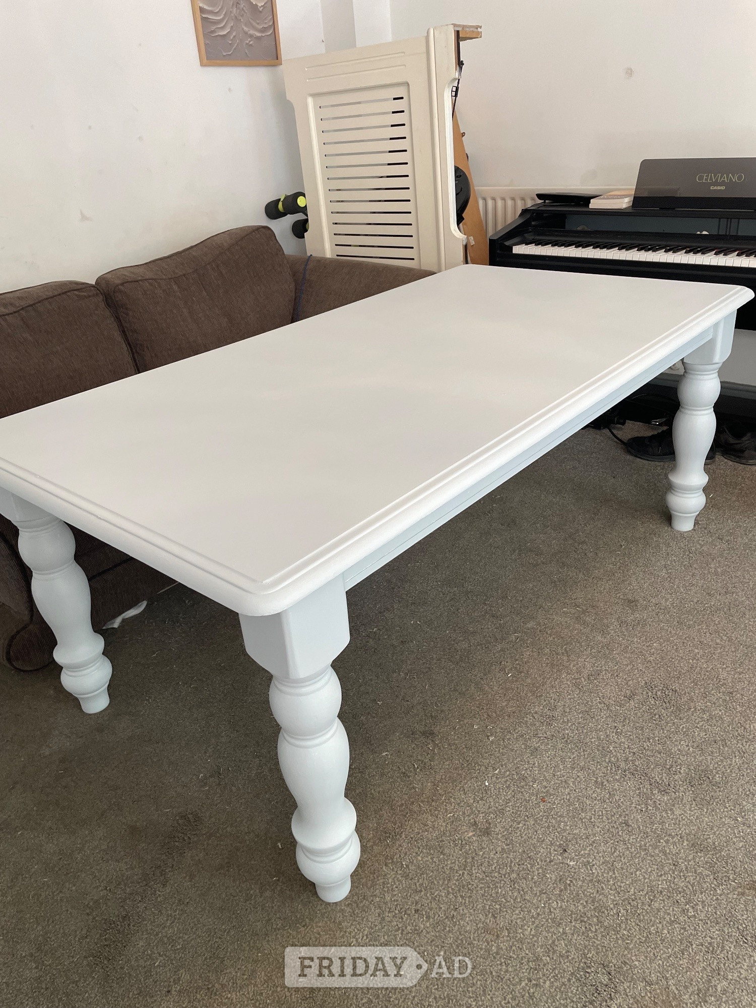 Kitchen table large 8 seater & 6 chairs