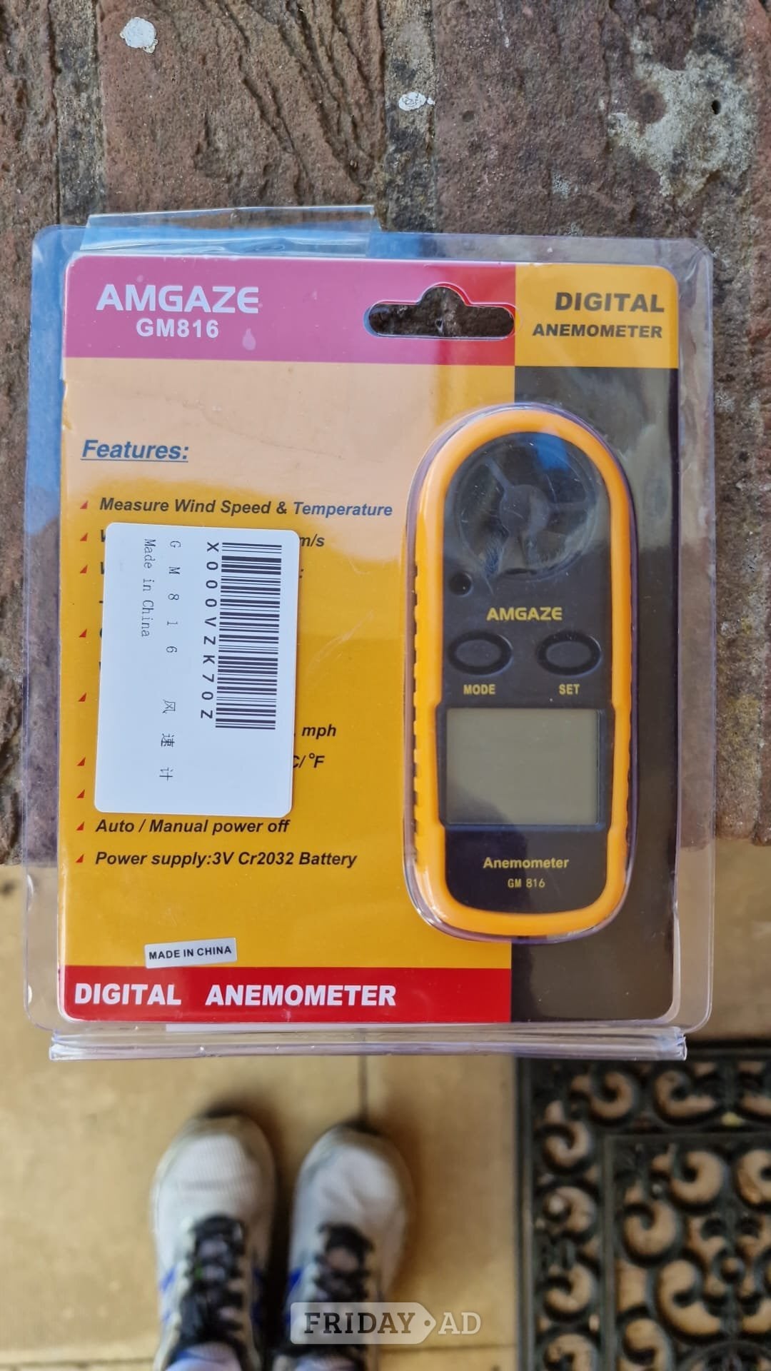 AMGAZE GM 816 handheld Digital Anemometer  in Crawley