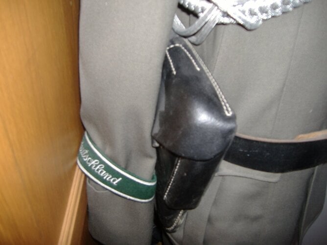 ex film prop full uniform on dummy may px good mtb bike /metal detector - Antiques & Collectables