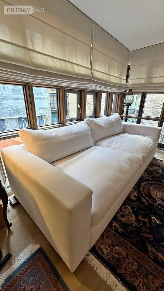 Raft Furniture London - Handmade Sofa, 2-3 Seater white Sofa