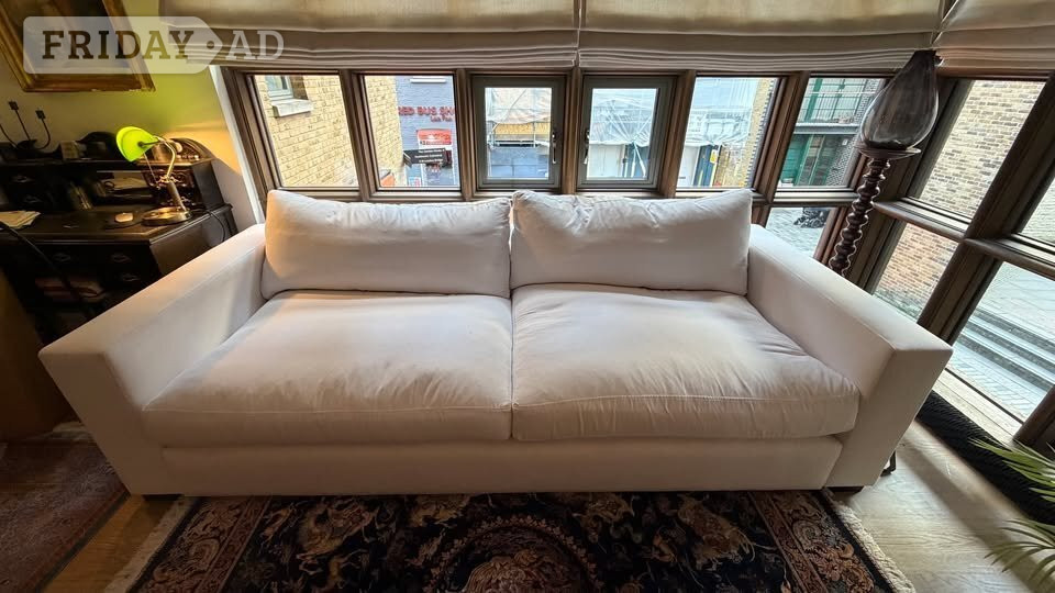 Glasgow Raft Furniture London - Handmade Sofa, 2-3 Seater white Sofa