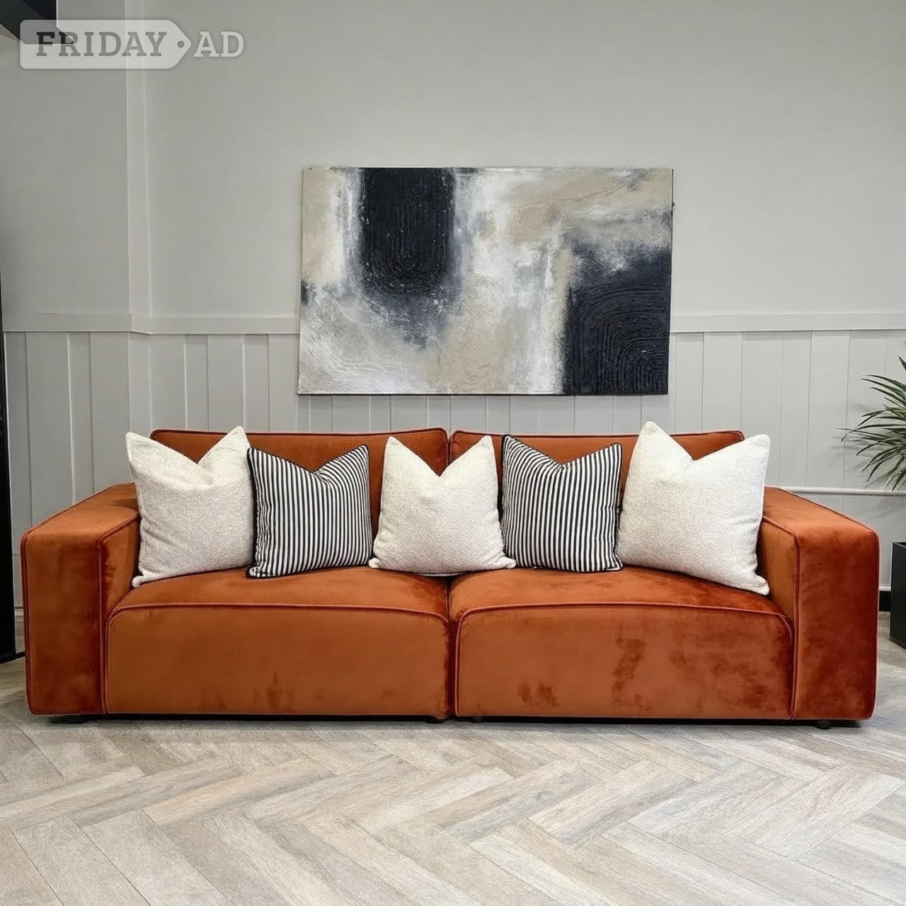 Terracotta Orange 2 Seater Sofa in London