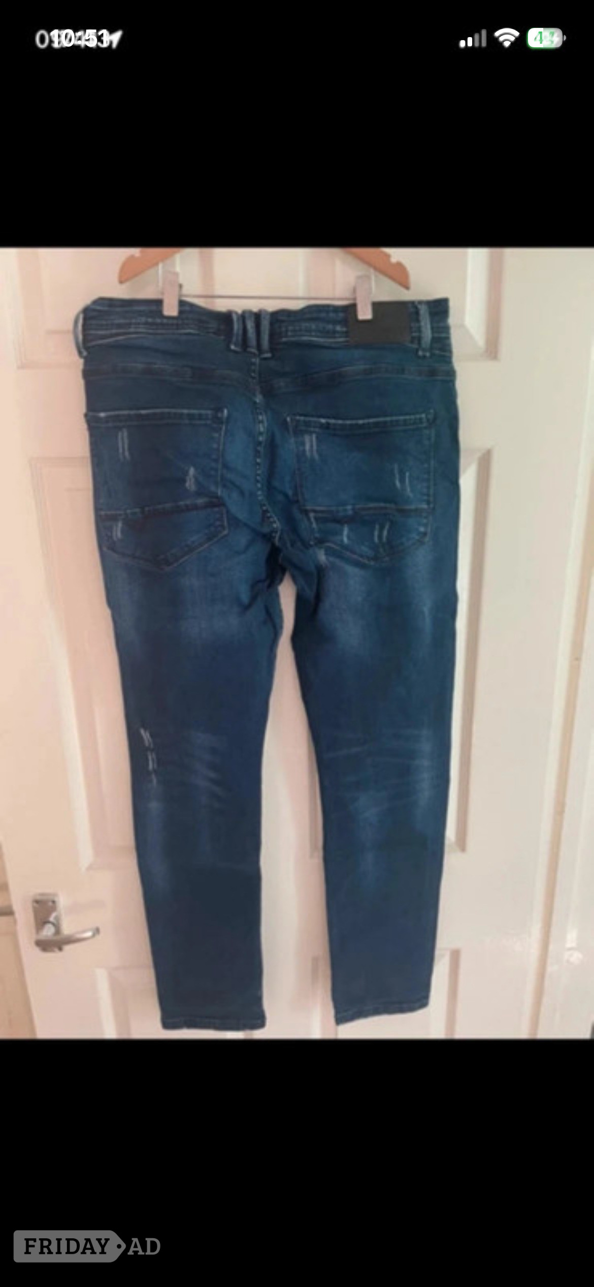 Men's Voi London dark blue straight fit distressed jeans W 36" L  - Clothing, Footwear & Accessories in Stourport-On-Severn