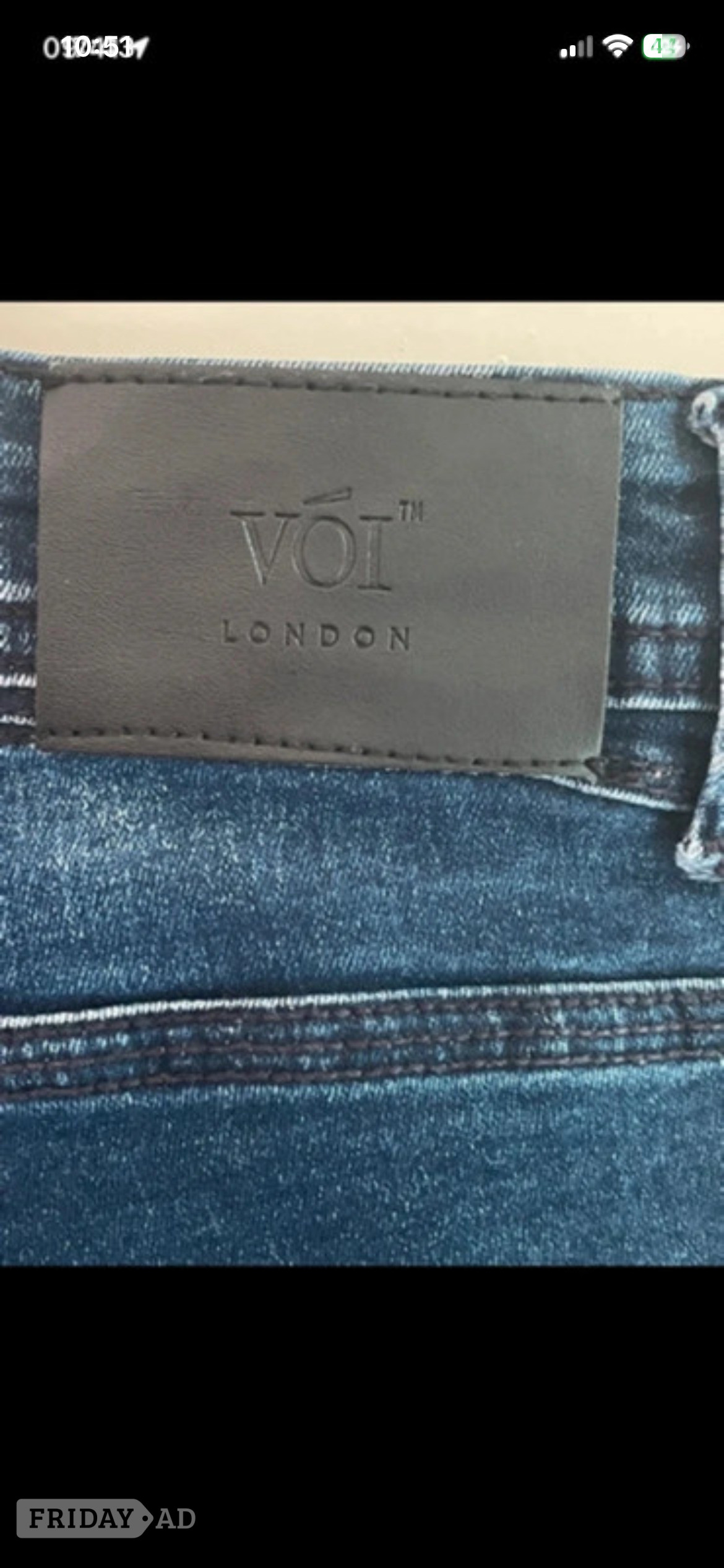 Men's Voi London dark blue straight fit distressed jeans W 36" L  - Clothing, Footwear & Accessories
