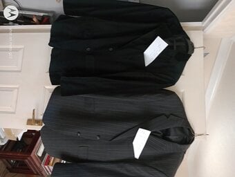 3 Two piece suits and 1 Velvet jacket 