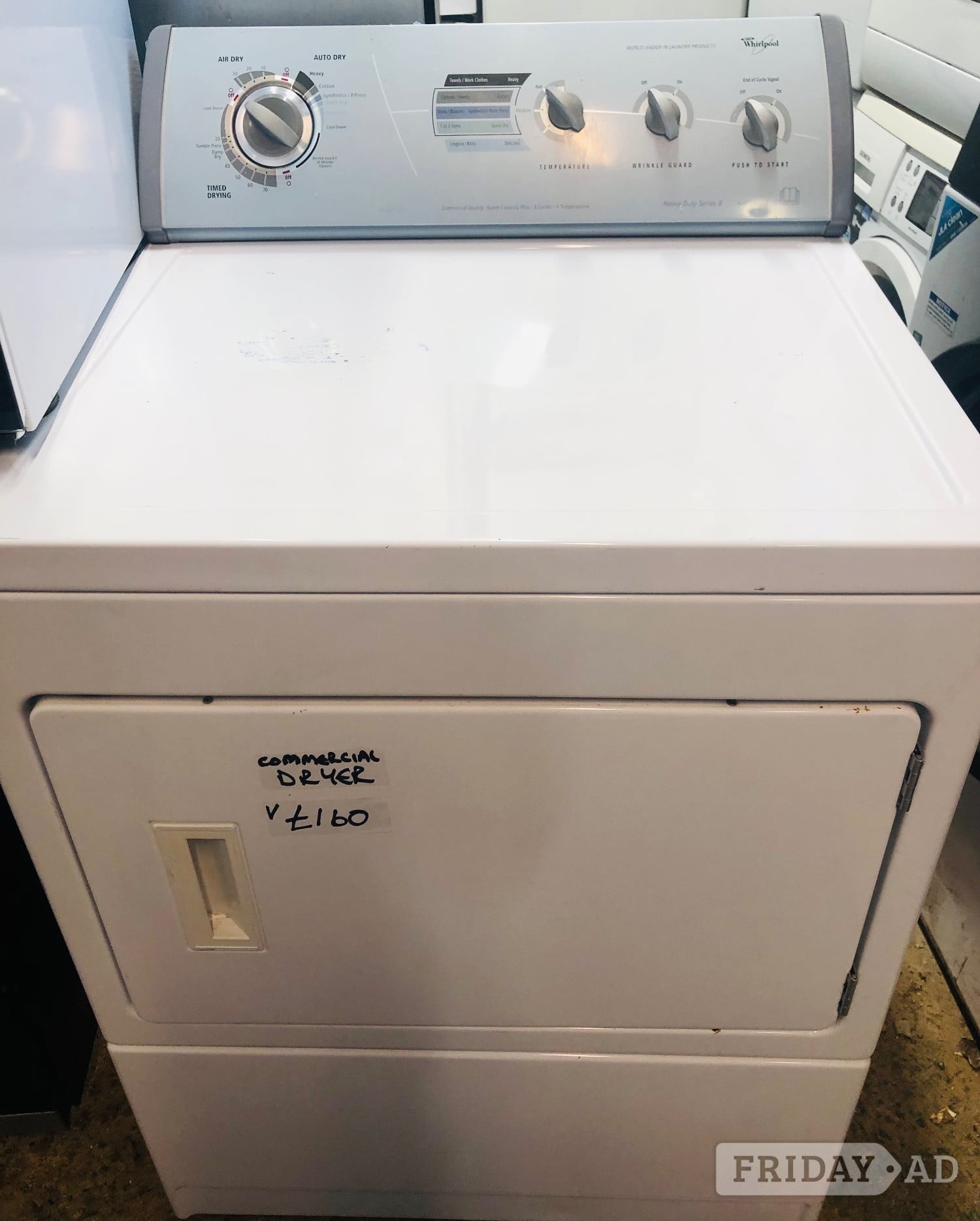 Whirlpool series 8 commercial vented dryer in excellent condition in Wellingborough