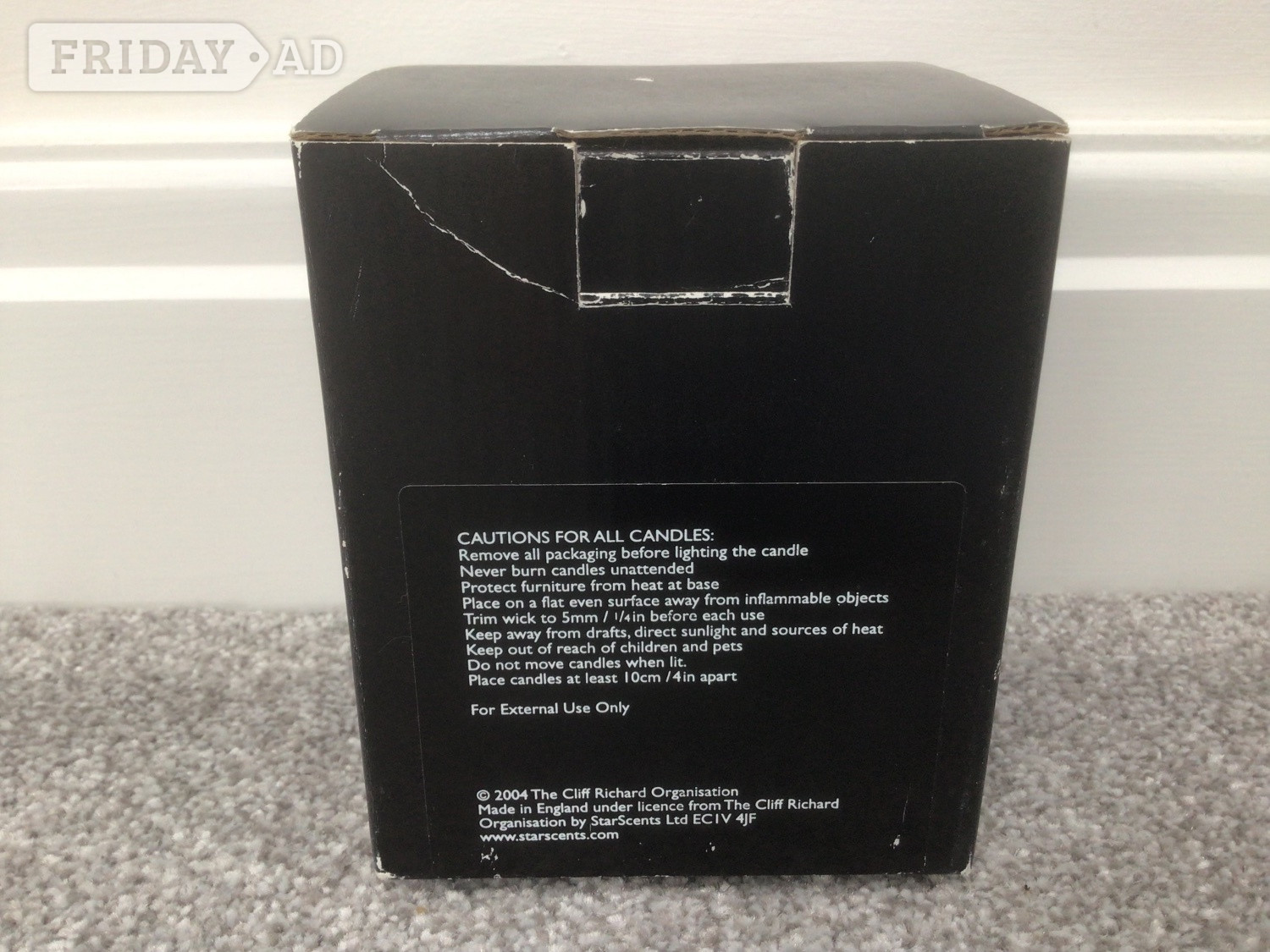 CLIFF RICHARD Miss You Nights Scented Candle