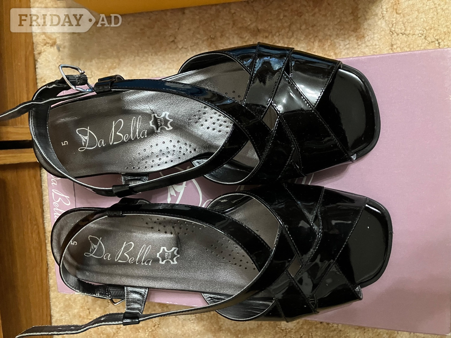 DB wide fit sling back sandals in Worthing