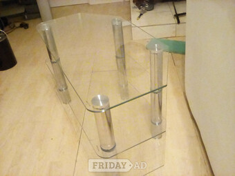 Glass corner table