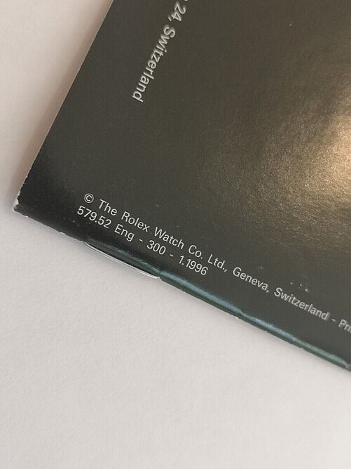 Worthing Rolex genuine 'Your Rolex oyster' booklet.