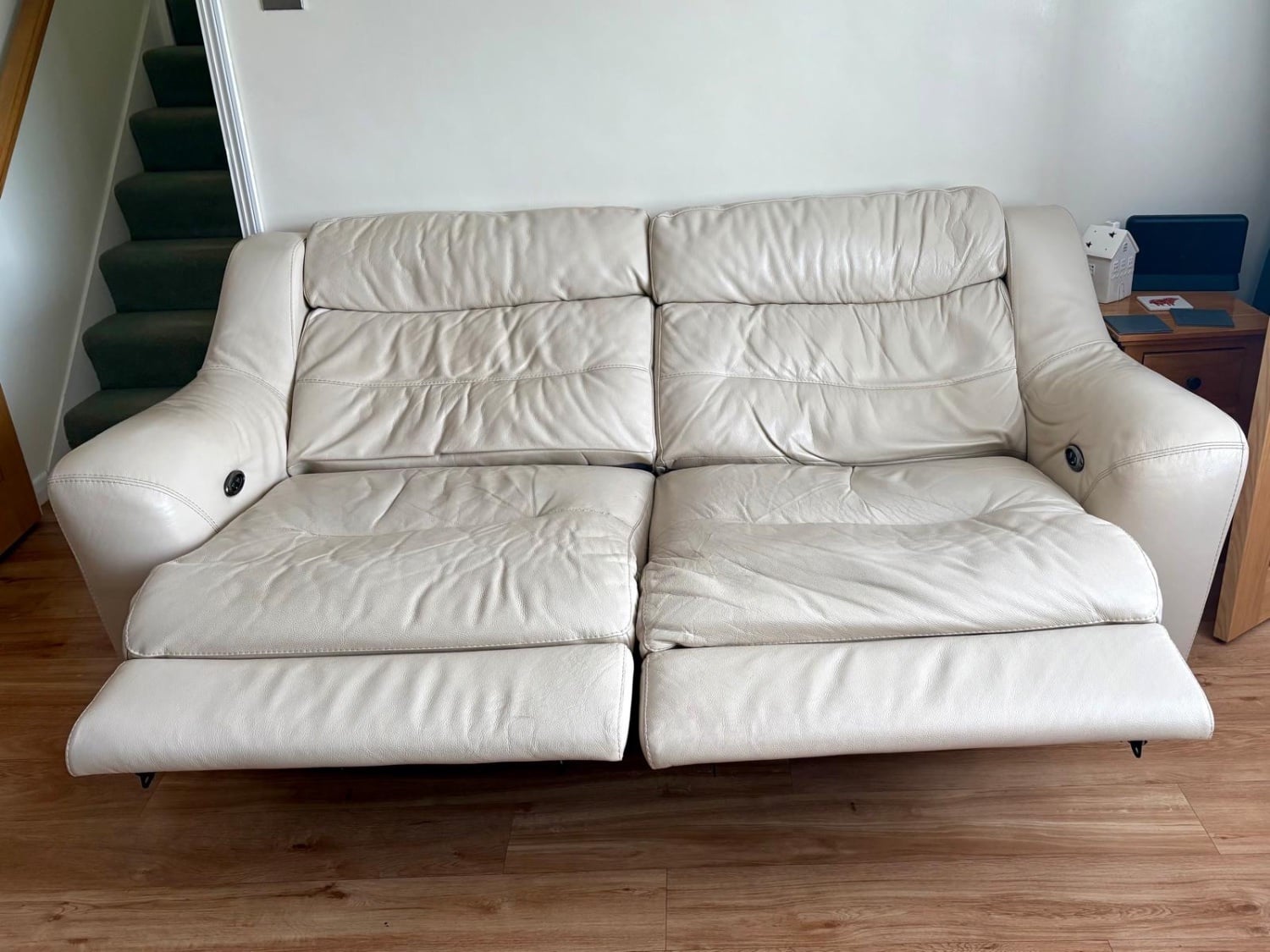 Three seater power recliner and two seater sofa