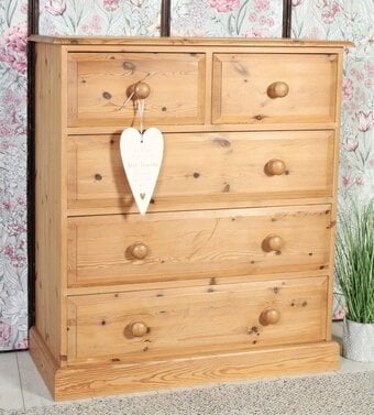 UK Delivery - Farmhouse Pine Chest Of Drawers Clean Condition