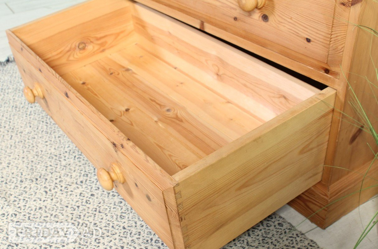 UK Delivery - Farmhouse Pine Chest Of Drawers Clean Condition