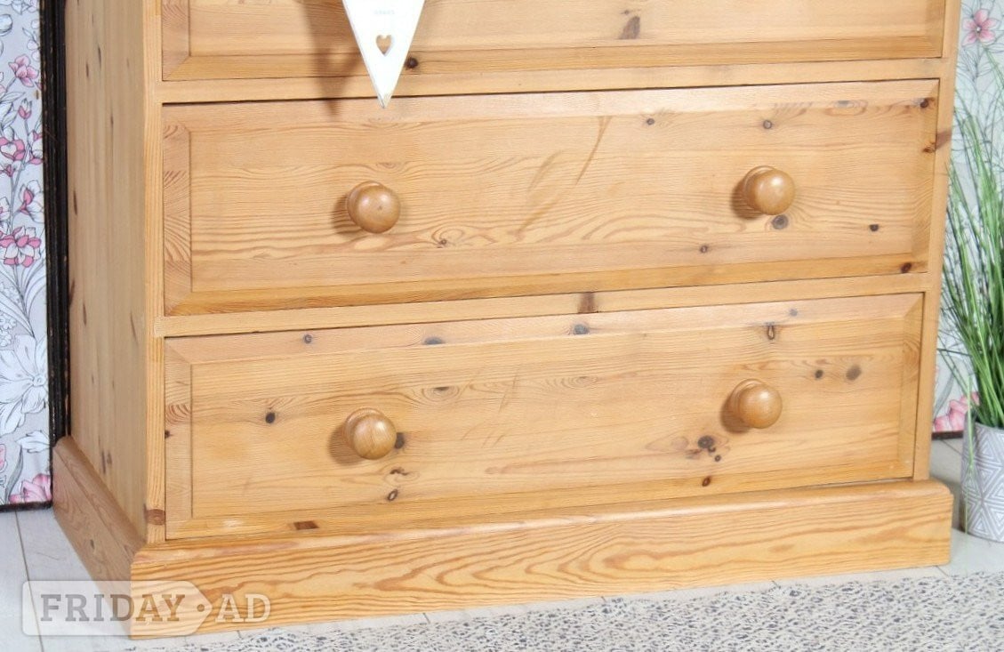 Hailsham UK Delivery - Farmhouse Pine Chest Of Drawers Clean Condition