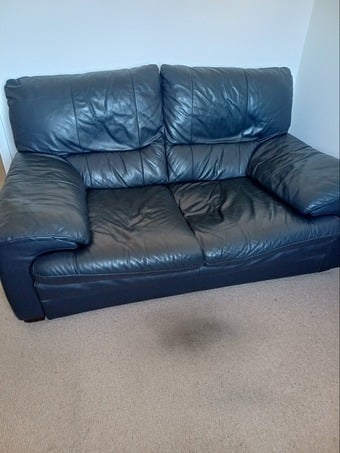Very Nice Two Seater Navy Blue Settee