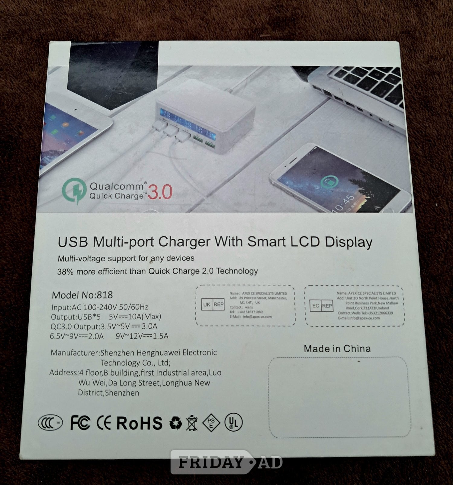 iLEPO 5 USB PORT SMART CHARGER