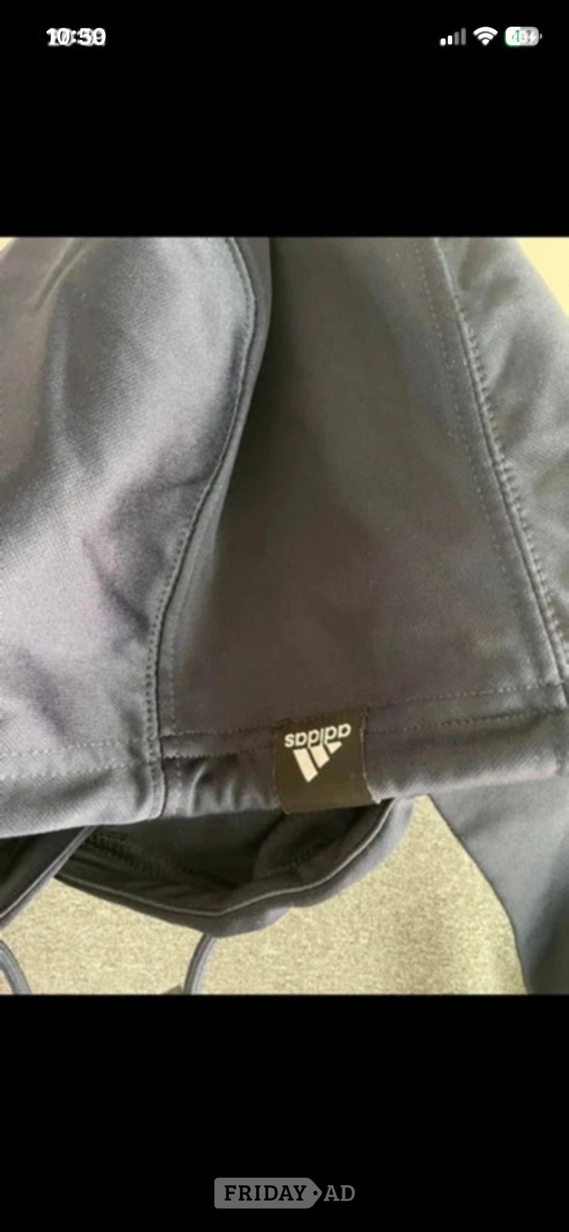 Mens Adidas Aeroready Game and Go Big Logo Hoodie grey/navy - Clothing, Footwear & Accessories in Stourport-On-Severn