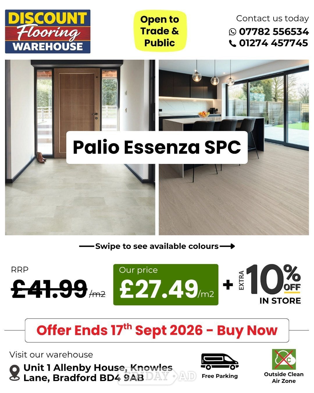 Palio Essenza SPC Flooring £27.49/m² | Extra 10% Off  in Bradford