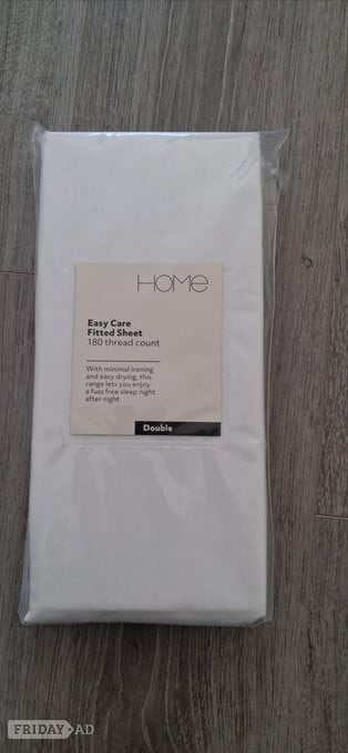 Brand New White Double Fitted Sheet