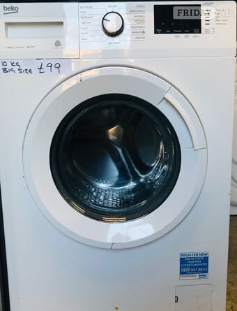 Beko 10KG load 1400 rpm washing machine with large size drum.
