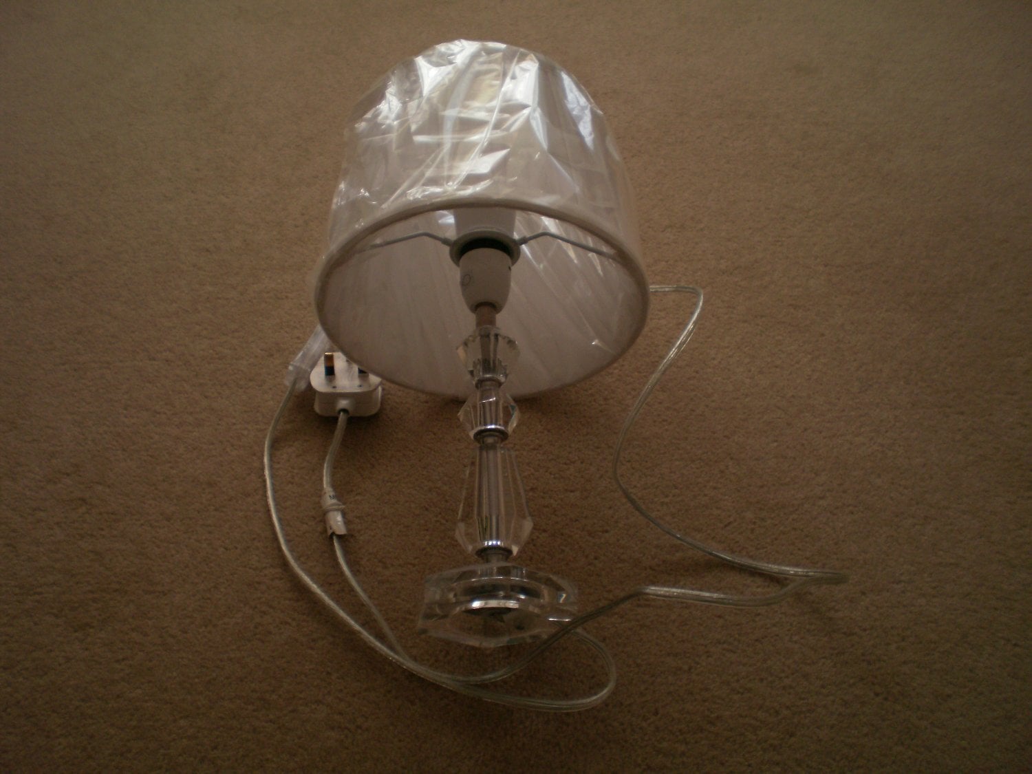Table Lamp with white pleated shade - Lighting in Worthing