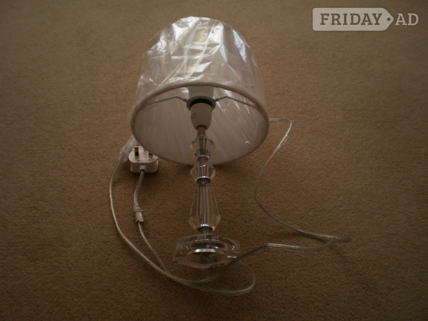 Table Lamp with white pleated shade - Lighting in Worthing