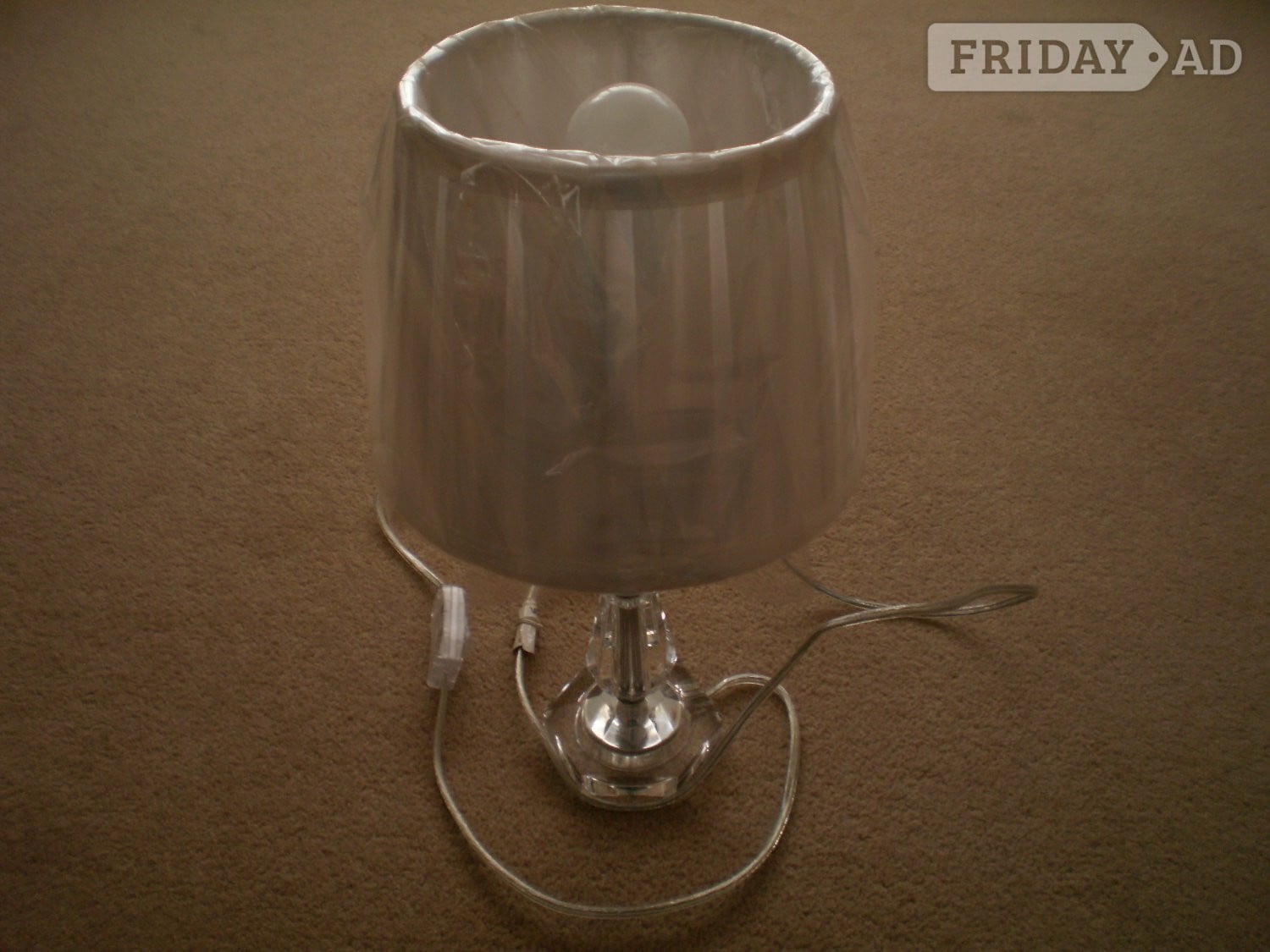 Table Lamp with white pleated shade - Lighting