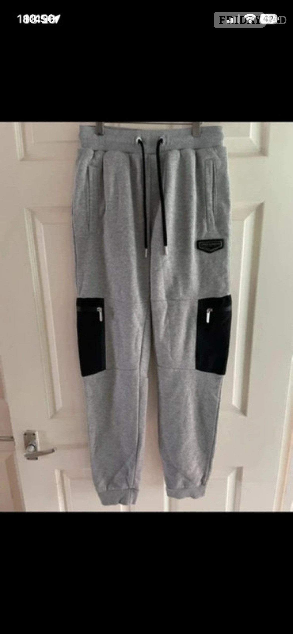 Supply and demand From JD Sports grey/black joggers in size small