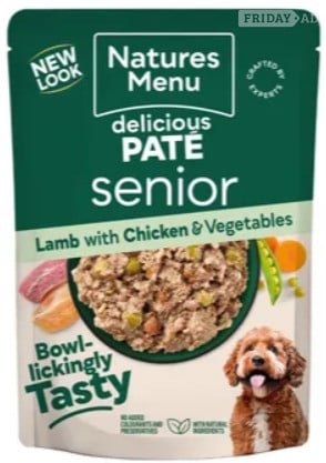 Nature's Menu Delicious Pate for Seniors, Lamb with Chicken & Veg in Epsom