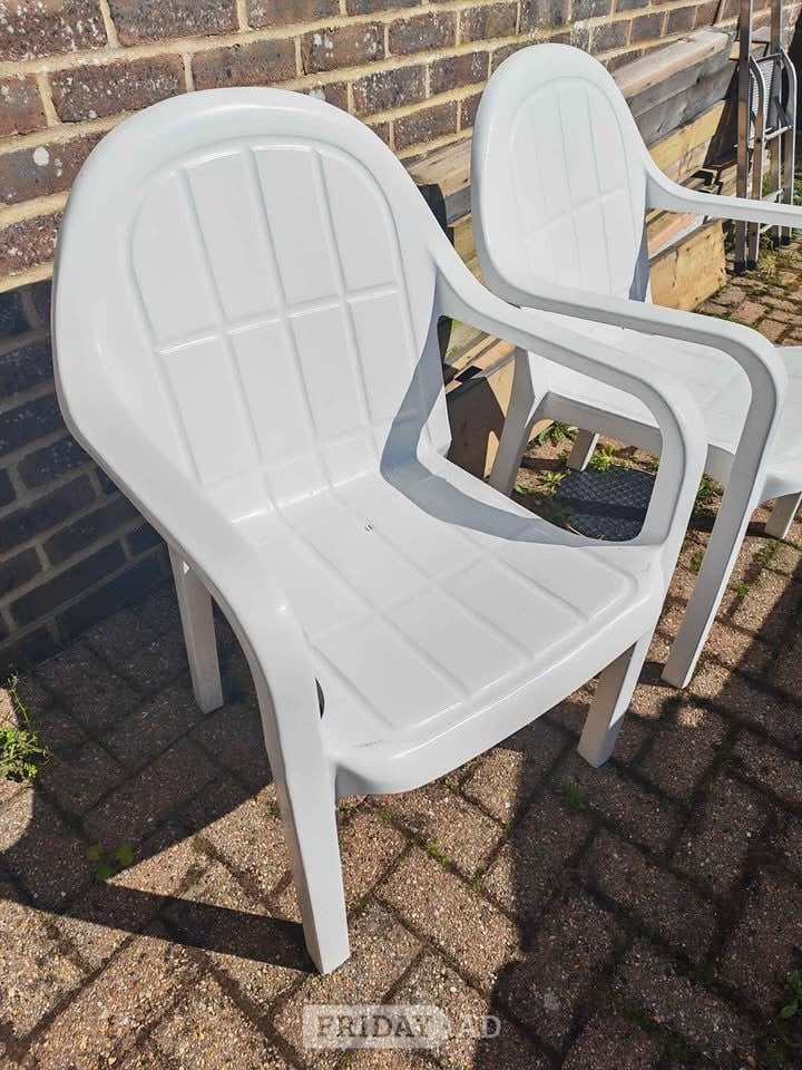 2 sturdy comfy garden Nova chairs from the Faversham group
