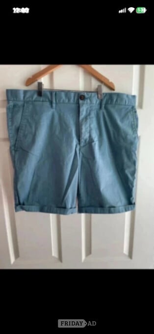 Fat face Washed Blue chino shorts in size W38