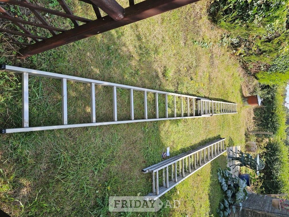 1 set of Hailo Heavy Duty Aluminium Extension Ladders in Beccles