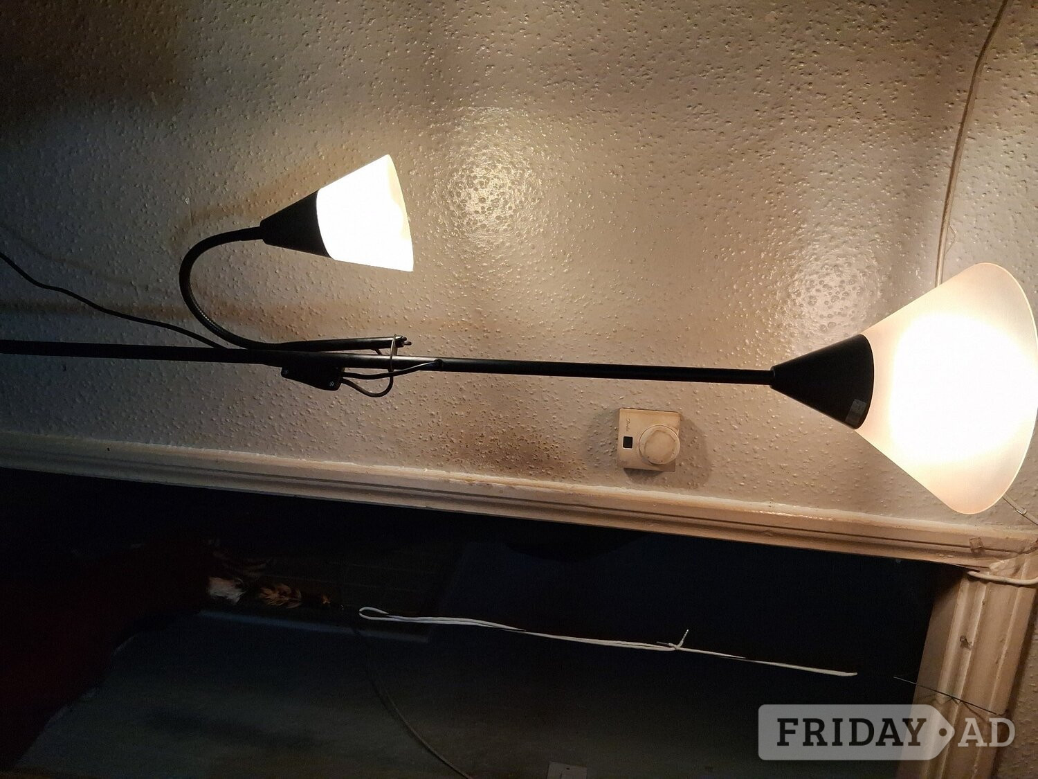 Tall lamp with reading lamp