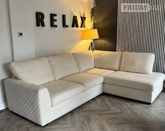 DFS ~ Cream/Ivory 4 Seater L Shape Sofa, Modular/Sectional Comfy 