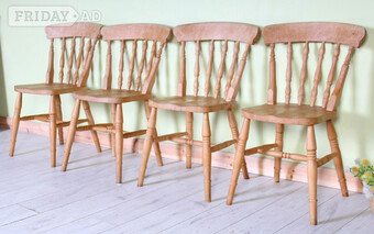 Delivery Options - Rustic Beech Farmhouse Spindle Back Chairs
