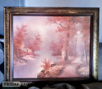 2 original I Cafier landscape oil paintings framed