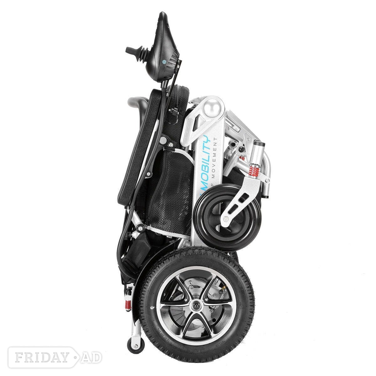 Battle Lightweight Folding Electric Wheelchair 24kg 500W Blue Soft Start