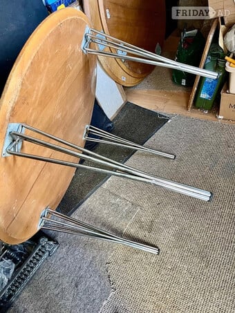  Tables /  Chrome adjustable Hair Pin Legs single priced