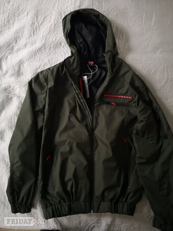 Prada Hooded Bomber Style Outdoor Casual Jacket. 