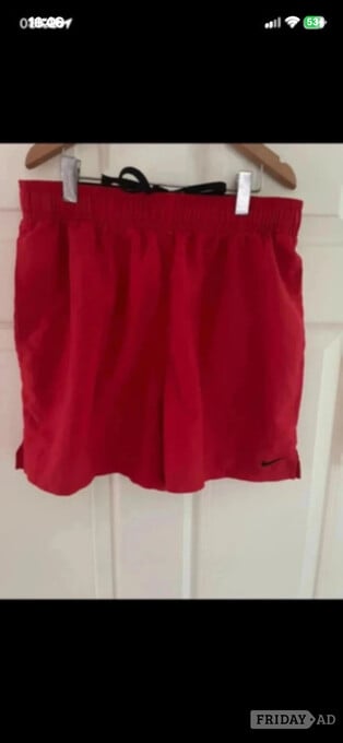Vintage Nike activewear Shorts Mesh Lined Red Size Medium