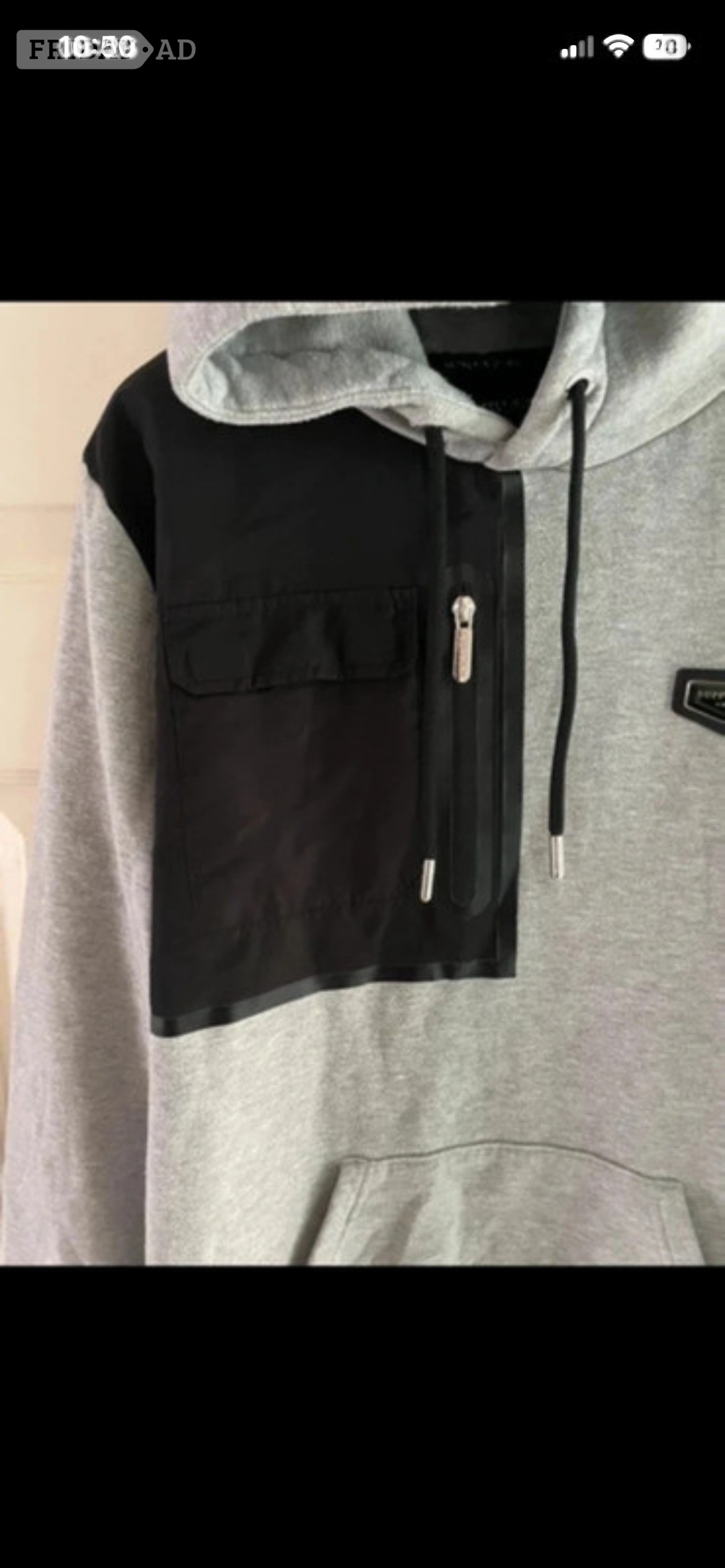 Supply and demand From JD Sports grey/black hoodie in size medium